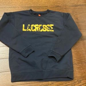 Boys Lacrosse sweatshirt in navy blue size youth large